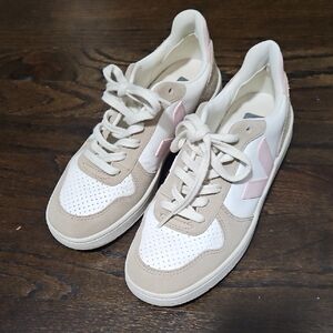 Veja Women's Sneakers - White, Pink, and Tan